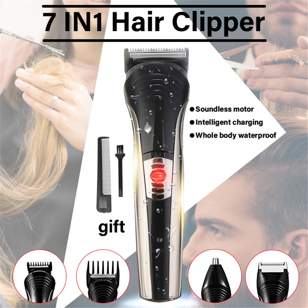 Kemei KM-590A Trimmer Alat Cukur Rambut Kumis Jenggot 7 in 1