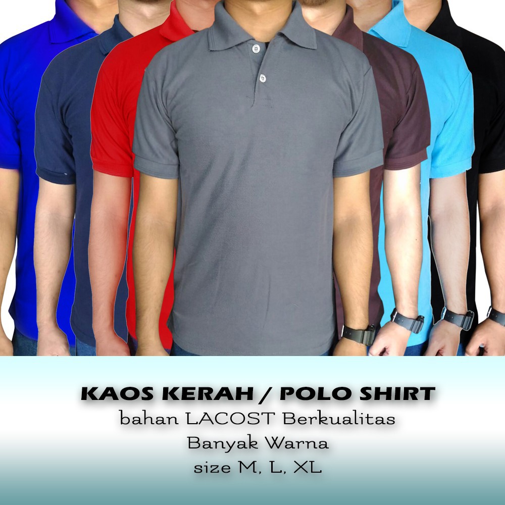 Kaos Kerah Polo Shirt Berkerah Polos Grosir Pria Cowok Murah