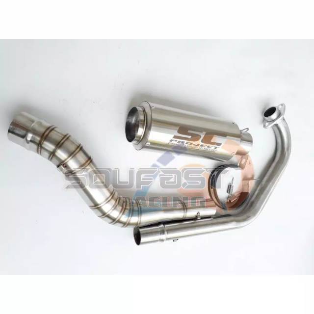 knalpot racing SC PROJEK all, FU, SONIC, VIXON, JUPITER MX, CBR, R15, GSX, BYSON, XIBRA, VERZA