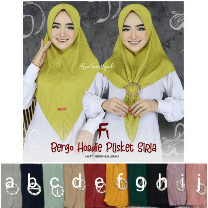 jilbab hoddie plisket siria/bergo alish/plisket ped rempel/plisket ped kuncir