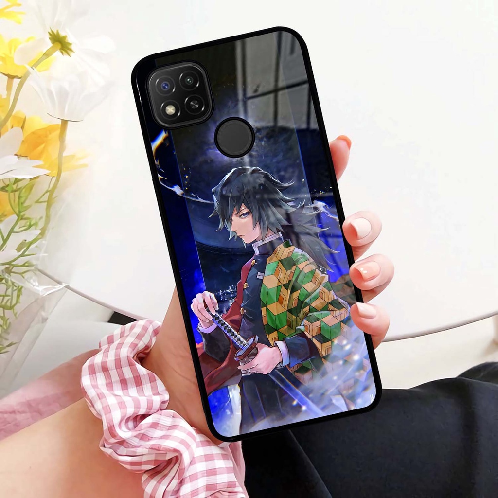 Case Glossy Kilau Hp Xiaomi Redmi 9C | Casing 9c | Case Mewah | Motif Anime Demon Slayer Kiemtsu No 