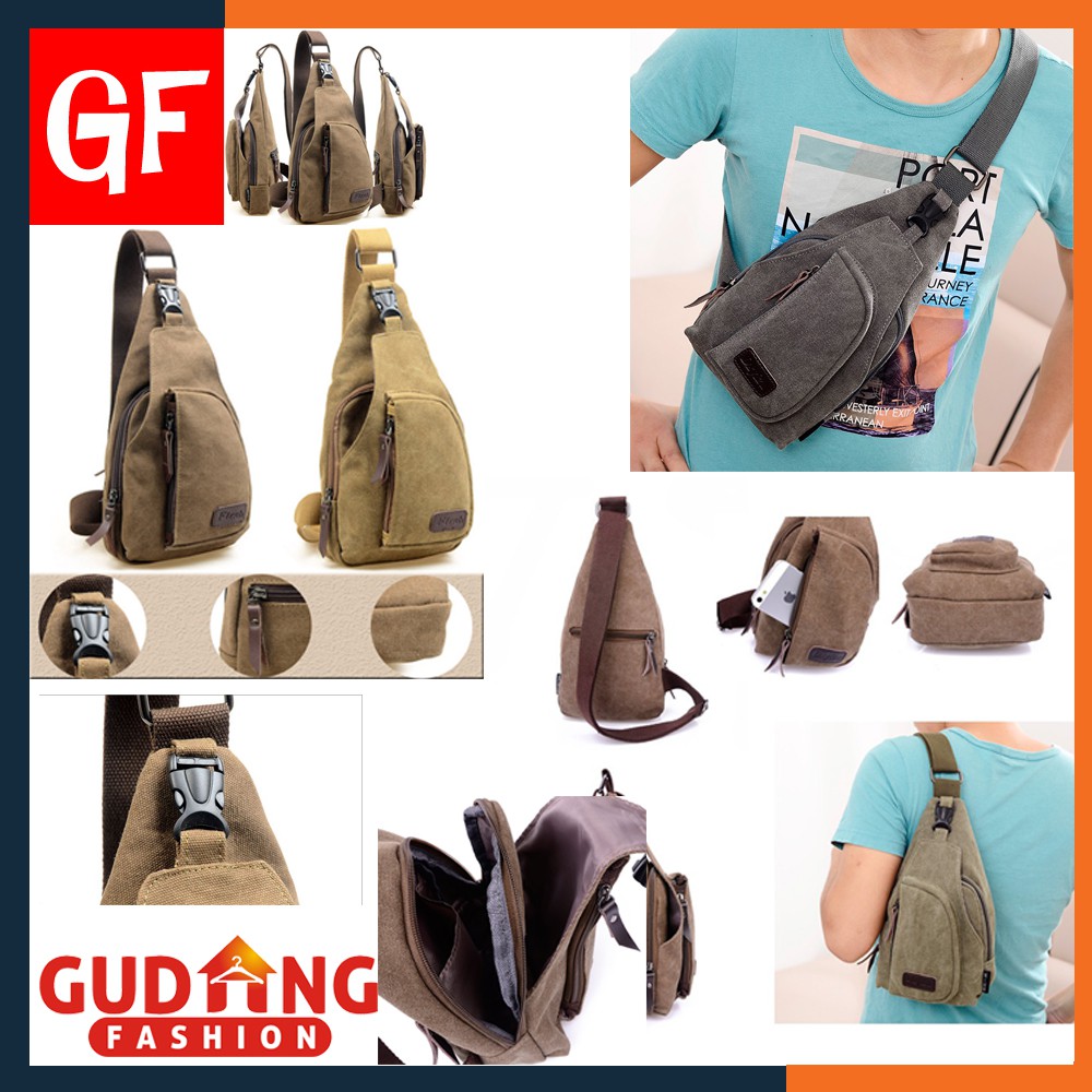 Gudang Fashion - Sling Bag Messenger Bag Pria Smart Casual