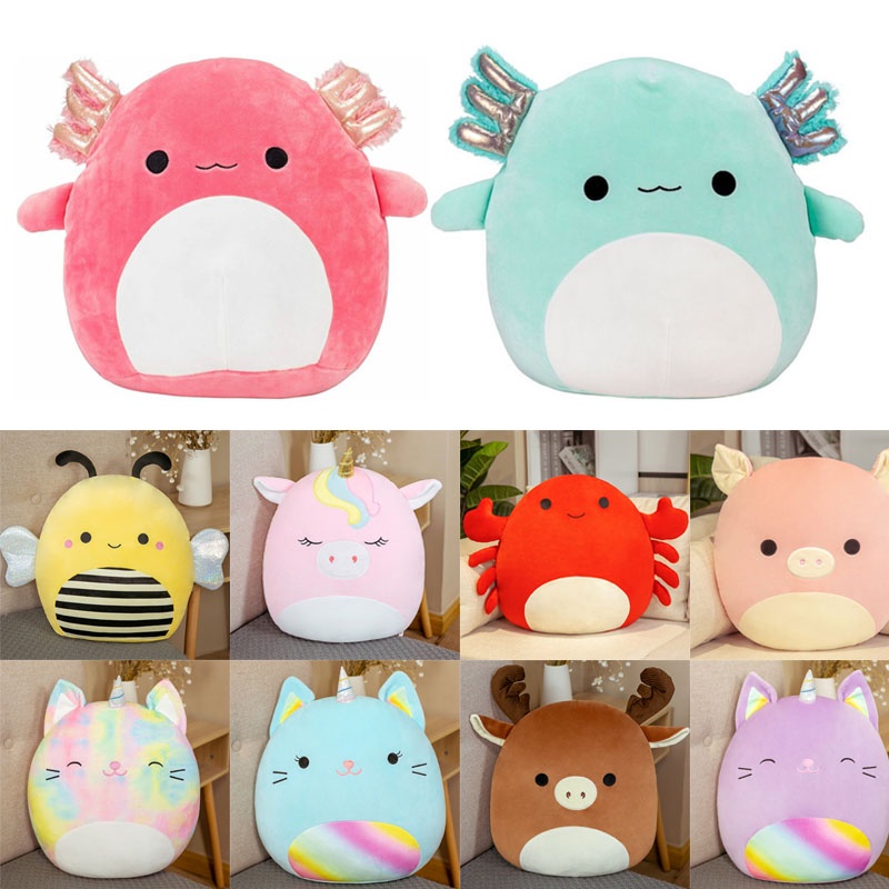 Mainan Boneka Stuffed Plush Axolotl Teal Green Pink Anastasia 20cm Untuk Anak