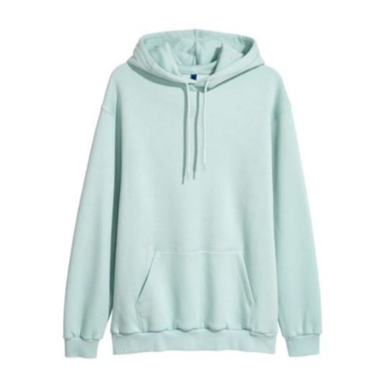 hoodie oblong hijau mint polos