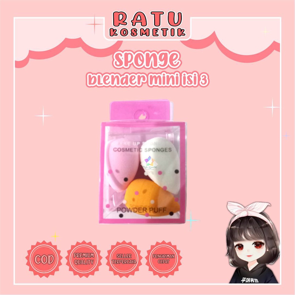 ❤ RATU ❤ Sponge Telur | Spon Egg Make Up | Spons Beauty Blender Besar Kecil