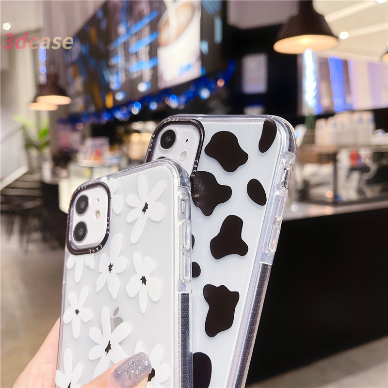 Silicone Case Premium Compatible For iPhone 7 Plus 11 12 mini 12 Pro max 6 6S 7 8 Plus SE 2020 Creativity Cute Black Spots Cover