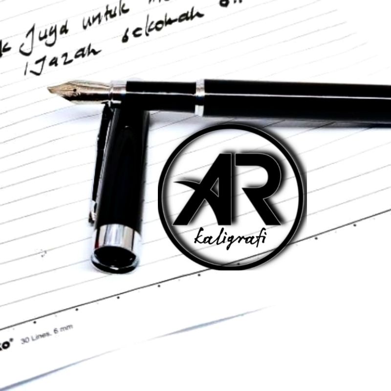

Fountain pen kaligrafi Nib 1,5 Mm hitam menulis ijazah tinta isi ulang
