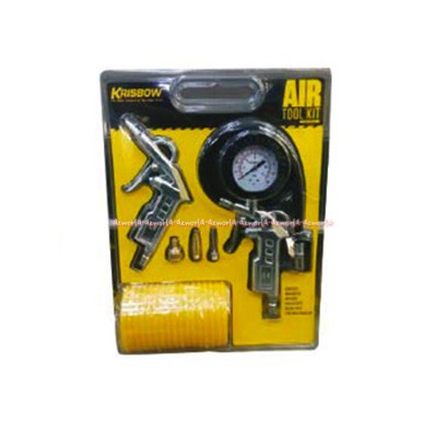 Krisbow Air Tools Kit Isi 6pcs Alat Pompa Angin Ban Untuk Cat Mobil Kris Airtools Model Semprot Spray