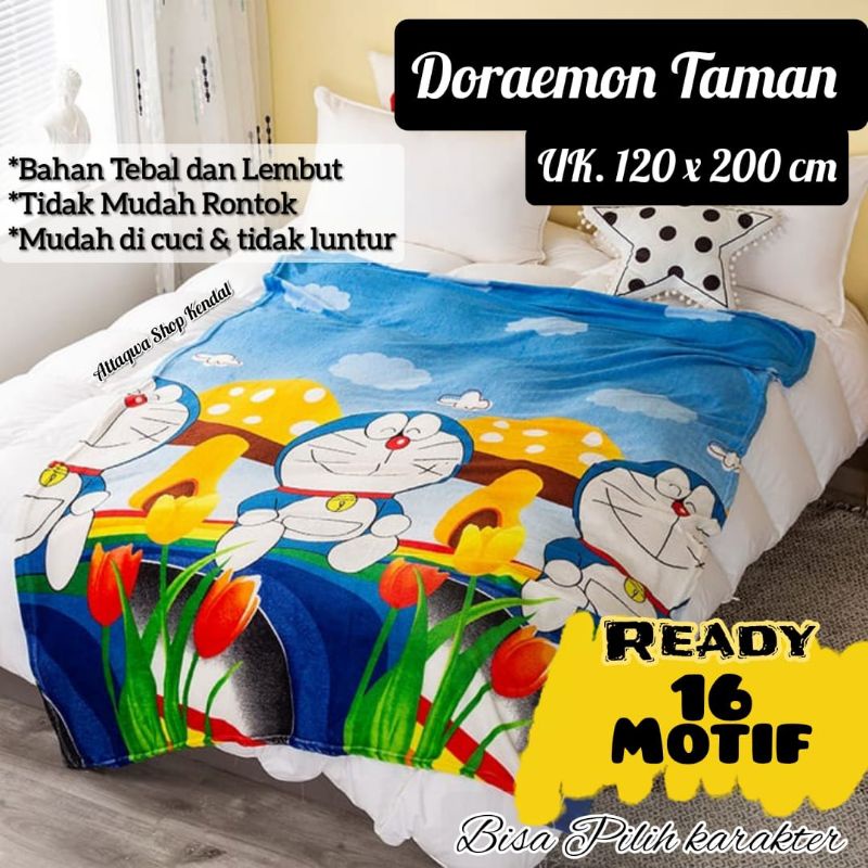 Selimut Bulu Motif Selimut Karakter Anak Lembut Murah dan Berkualitas Doraemon