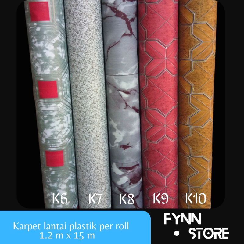 Premium (COD) Karpet lantai plastik / perlak lantai 1 roll murah 15 meter banyak motif FreeOngkir