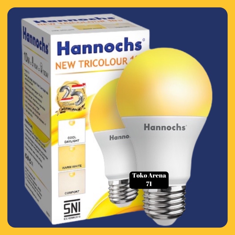 Hannochs Lampu LED Tiga Warna 10W 10 Watt Hannochs Tricolour LED 10 W 10Watt