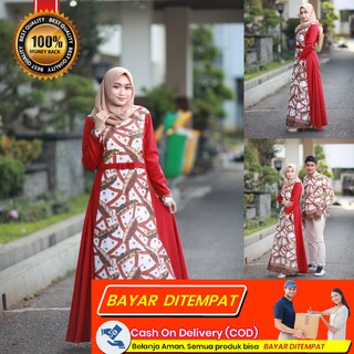 GAMIS COUPLE BAJU MUSLIM GAUN PAKAIAN WANITA KEBAYA BATIK