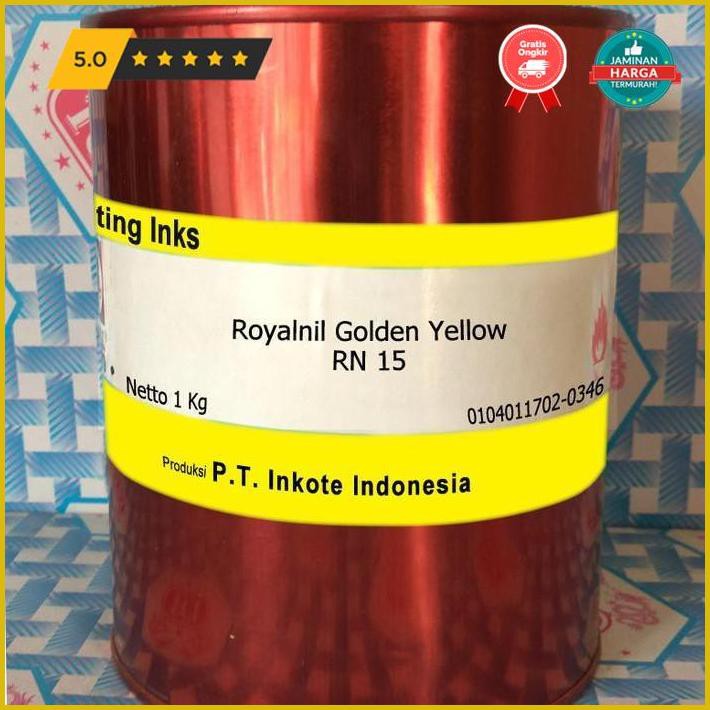 

Kerajinan Tangan Cat Sablon Parasit/Taslan Royalnil Golden Yelow Free Ongkir