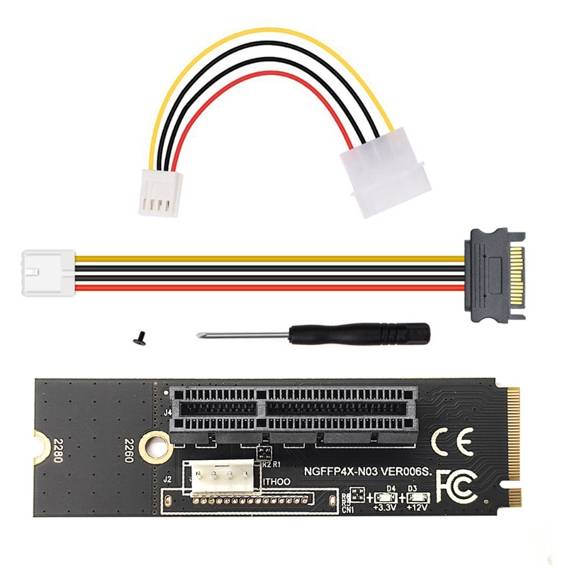 Btsg M2 NVME to PCIe X4 x1 Converter Dengan4 Pin/Kabel Untuk PCI Untuk Express x1 Ke