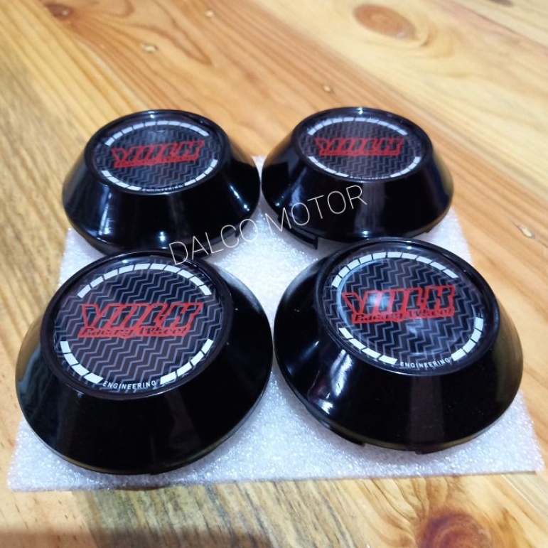 dop roda racing tutup velg racing kerucut hitam volk diameter luar 6.8 cm