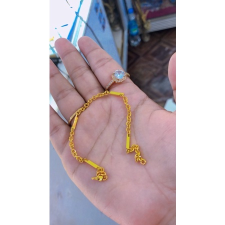 Gelang emas bambu 1suku