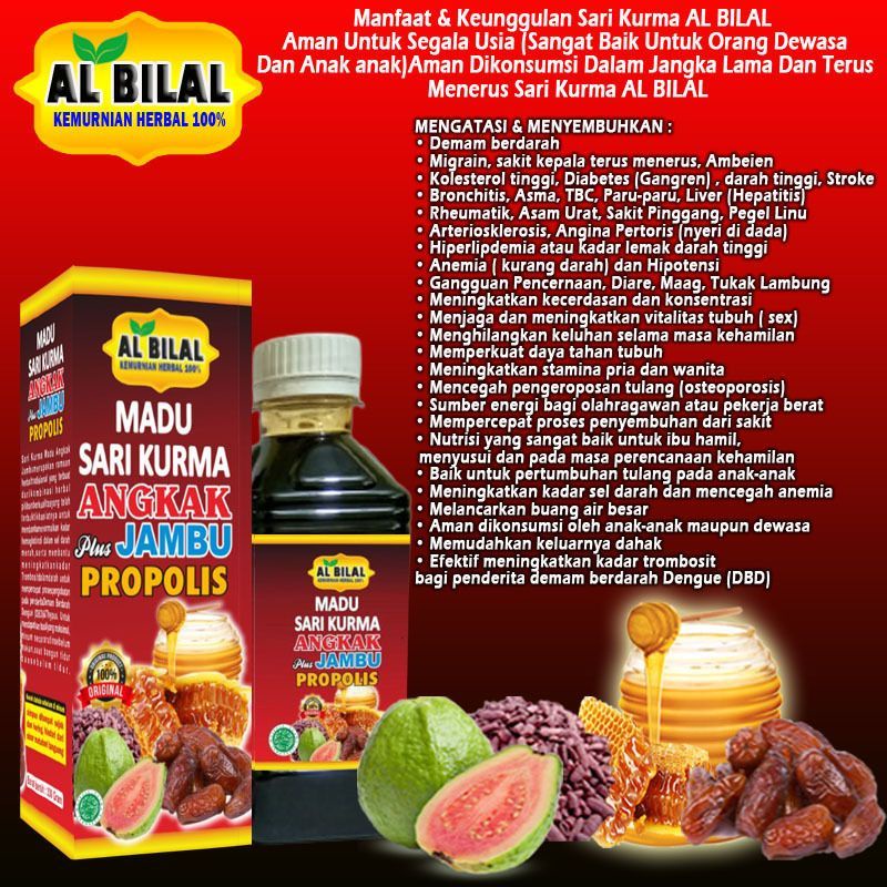 

Madu Sari Kurma Angkak Plus Jambu Biji Propolis 330 Gram