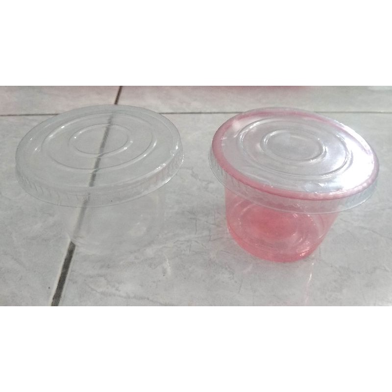 Cup plastik 100ml + Tutup / Cup Pudding / Cup Es Krim (isi 25)