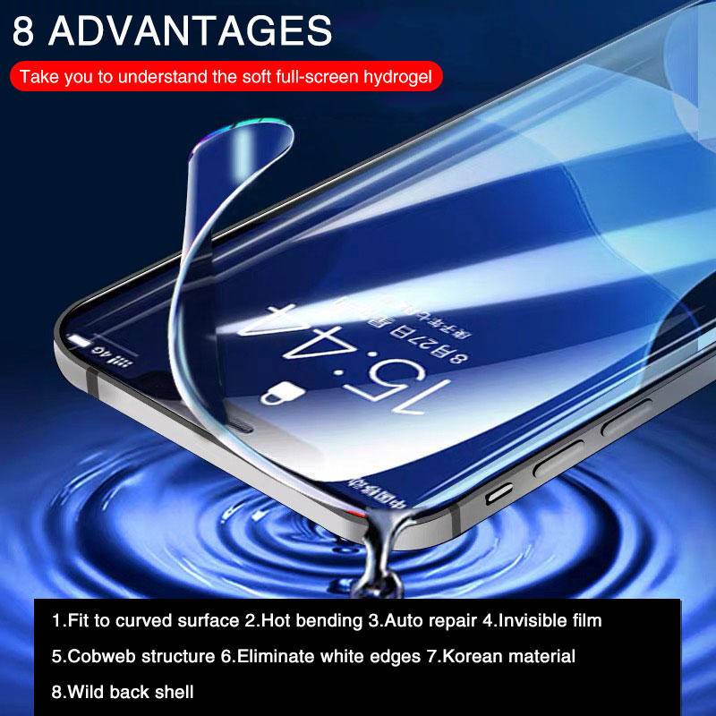 Film Hydrogel Pelindung Layar Depan Belakang Untuk iPhone 13 12 11 Pro Max Mini X XR XS Max 7 8 6 6s Plus SE 2020 2022