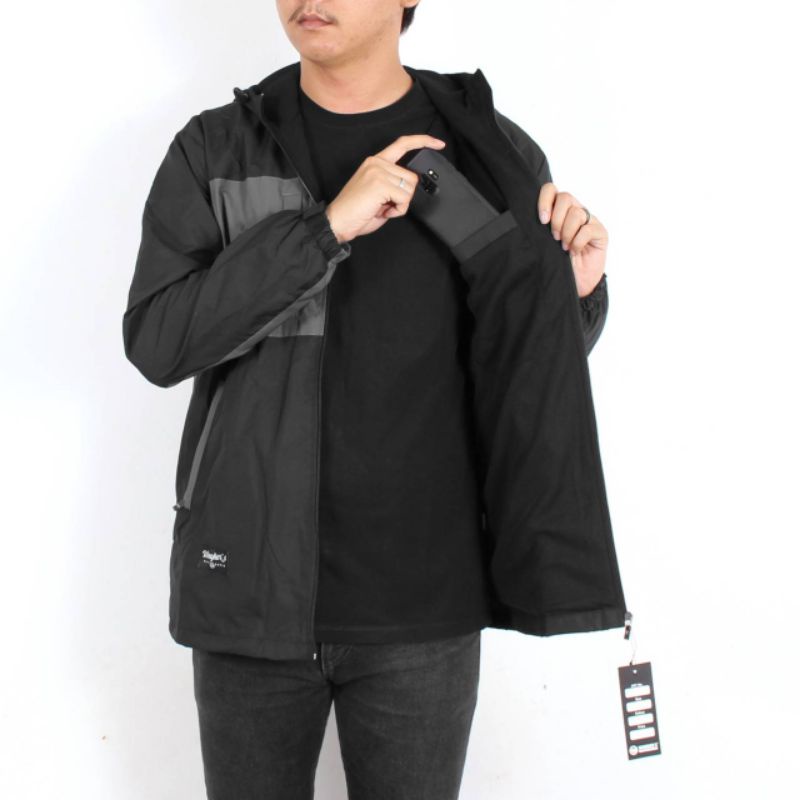 JAKET PRIA PARKA TASLAN WATERPROOF OUTDOOR - jaket semi parka taslan