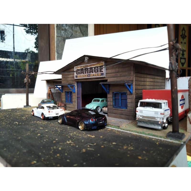 diorama garasi tua