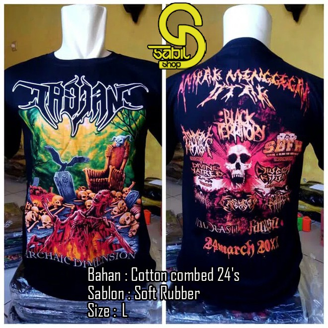 Kaos Band Metal Trojan Terbaru
