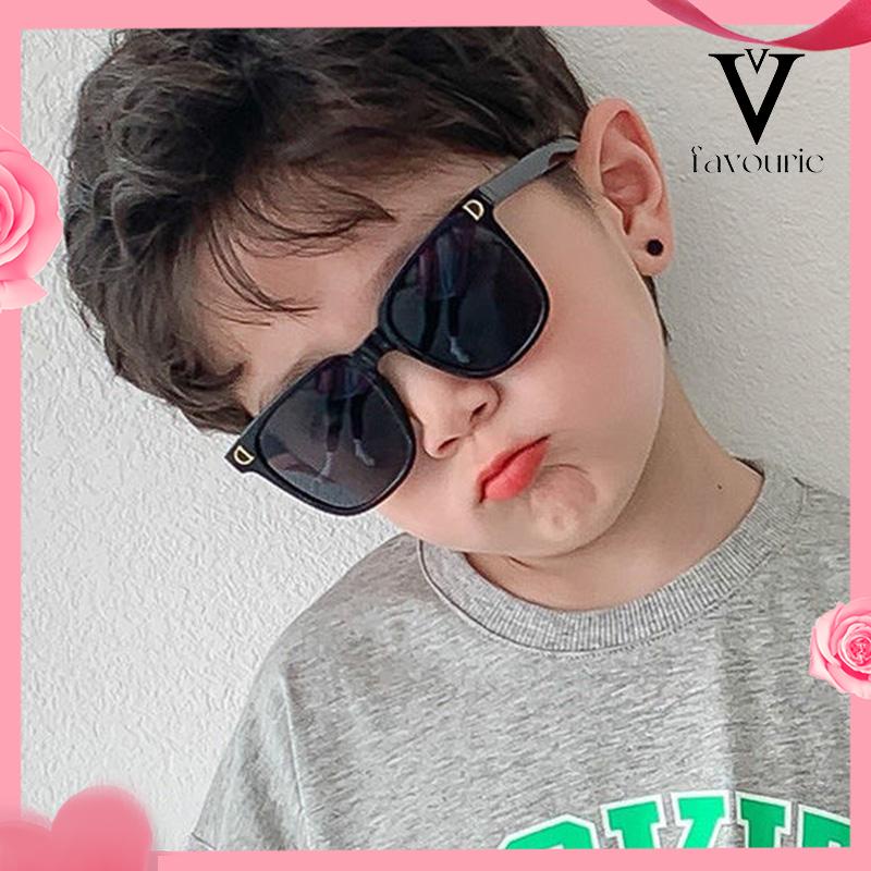 [COD]Kacamata Fashion Anak Laki-laki Perempuan Universal Anti-UV Street Shooting Sunshade Sunglasses-FA