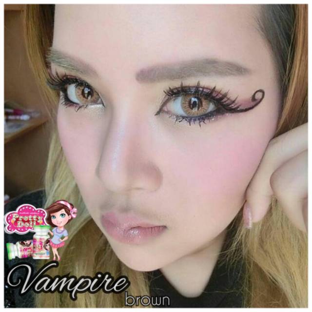 Softlens Princess Vampire Twilight Brown - Soflens Coklat Terang bisa Minus