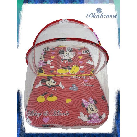 Kasur Lipat Kelambu Bayi / Mickey / Miki / Set lipat / Matras Baby