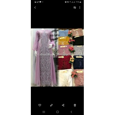 gamis tile  kombinasi tutu import model 2021