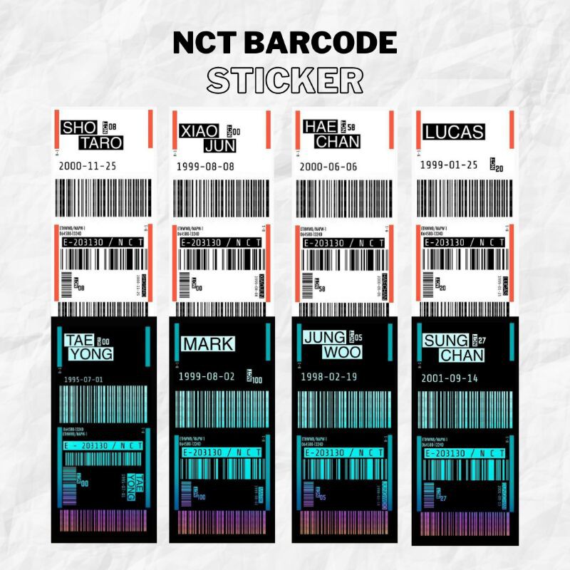 Jual Stiker K Pop Nct Resonance Barcode Departure Version Dan Arrival Version Sticker