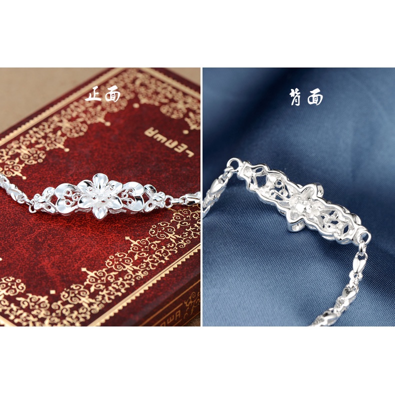 Gelang Desain Butterfly Love Flower Bauhinia Bahan Stainless Steel 925 Gaya Korea Untuk Wanita