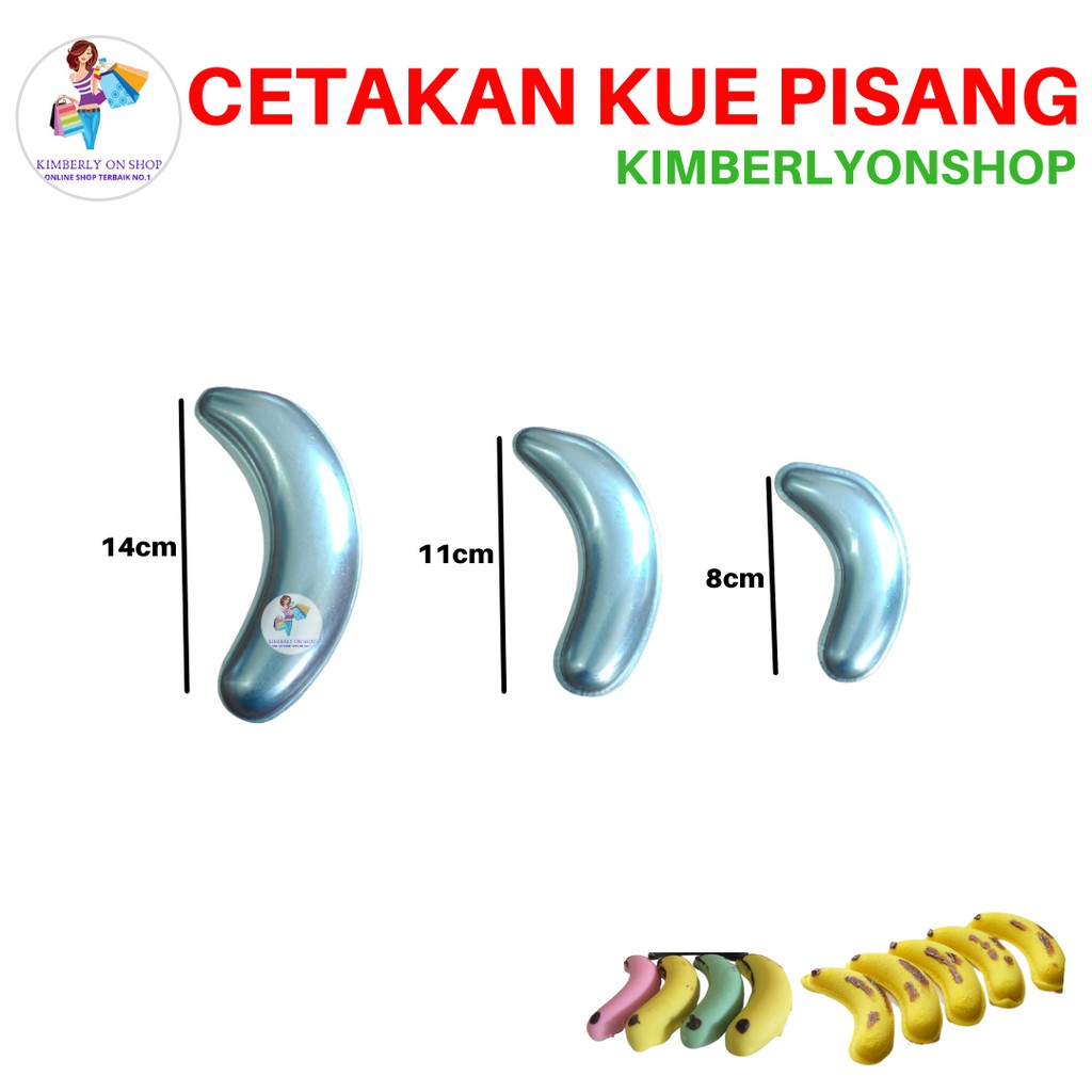 Kimberlyhonshop Cetakan Kue Pisang Banana Cake Isi 10 Pcs