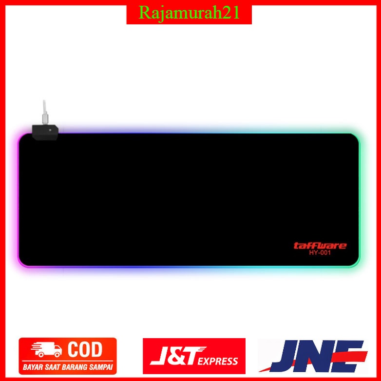 Taffware Gaming Mouse Pad Glowing RGB LED High Precision 300 x 780 x 4 mm - 7RAN05BK - Black