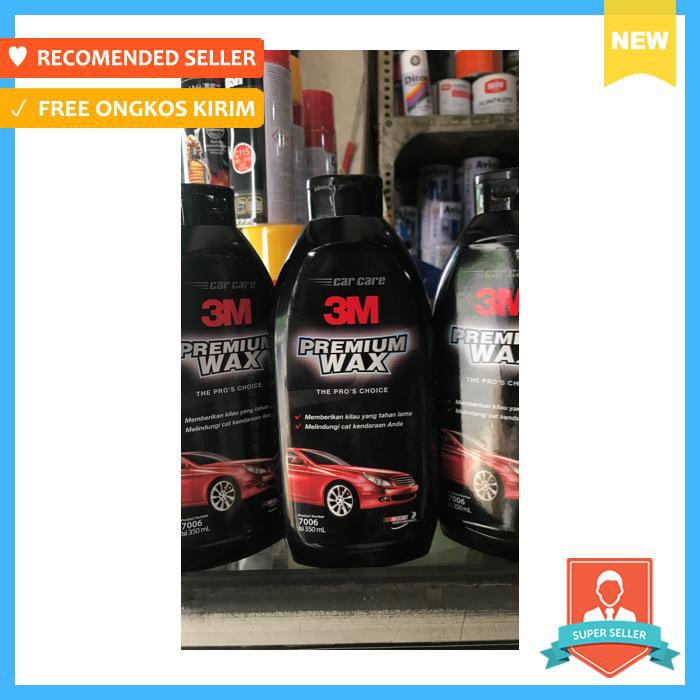 3m premium wax 350ml/ poles mobil/ mengkilapkan cat mobil