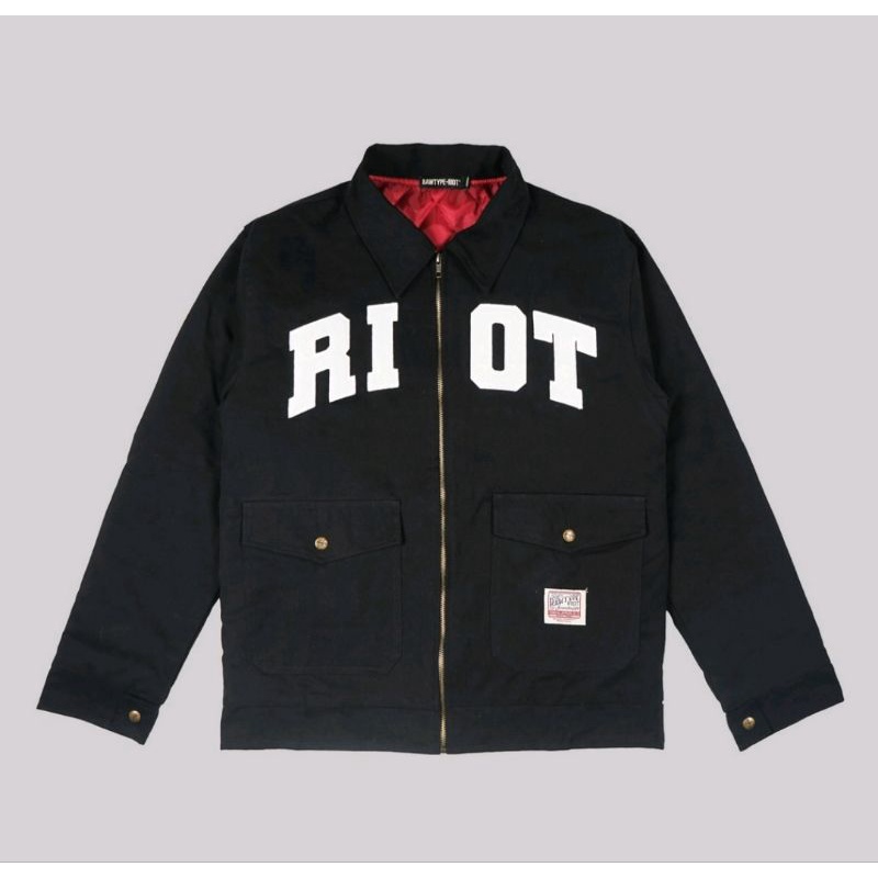 BLACK STRIKE WORK JACKET RAW TYPE RIOT TEAM RTR RAWTYPE