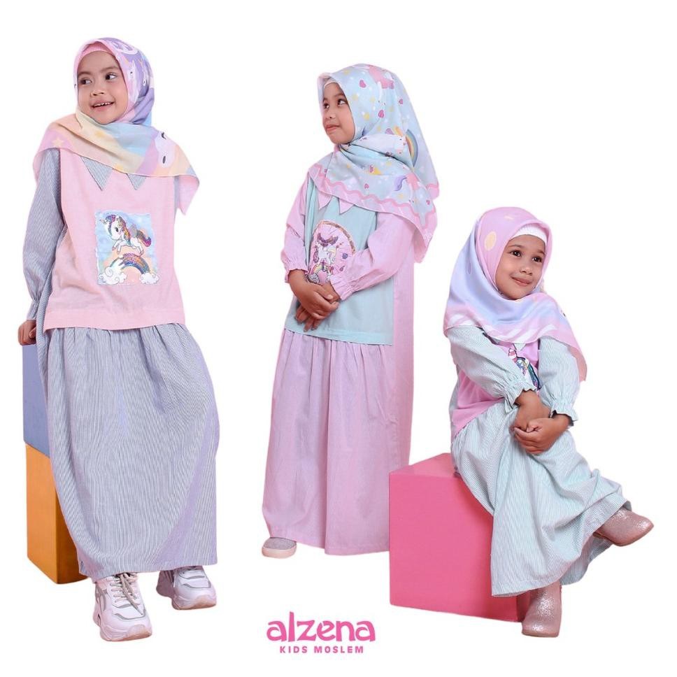 Gamis Anak Perempuan Dress Anak Baju Anak Daily Colorfull By Alzena Kids Moslem
