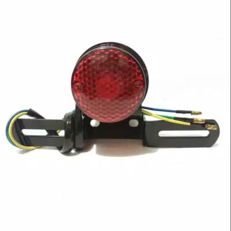lampu belakang stop stopan stoplamp motor bulat kecil japstyle caferacer klasik