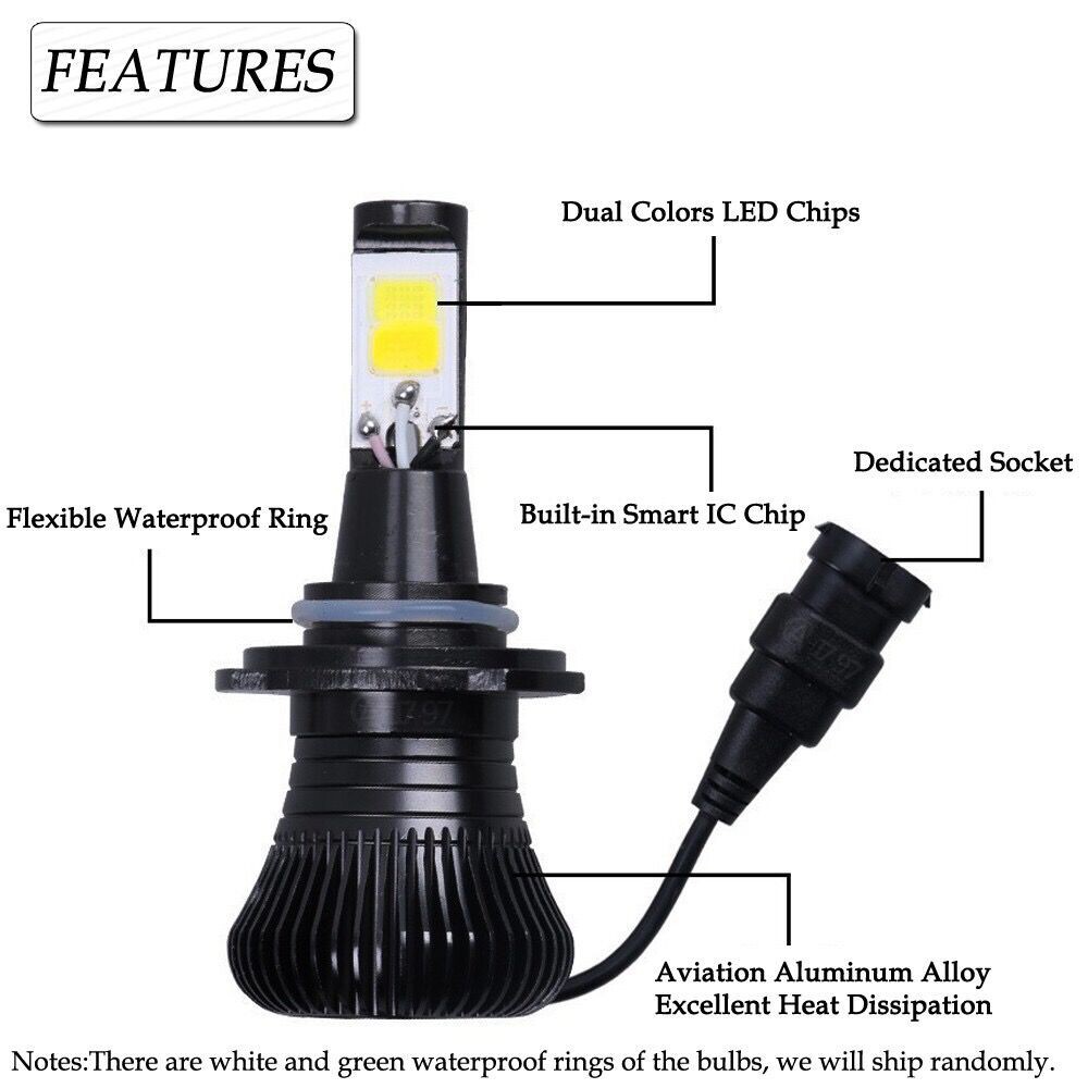 2pcs Lampu Led Cob 9005 Hb3 9006 Hb4 Untuk Fog Lamp Mobil