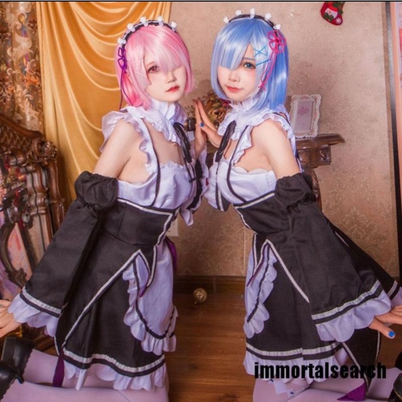 Anime Cosplay Ram/Rem High Quality