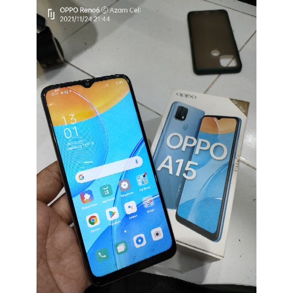 OPPO A15 RAM 3/32 GB BNOB NORMAL SEGEL MULUS (SEKEN RASA BARU)