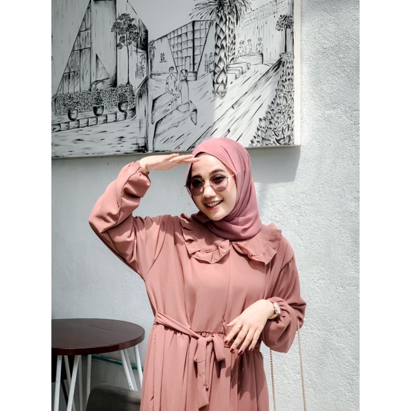 Midi Dress Ceruty Babydoll Premium