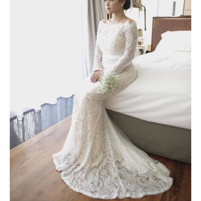 Gaun pesta, bahan brokat premium., mewah