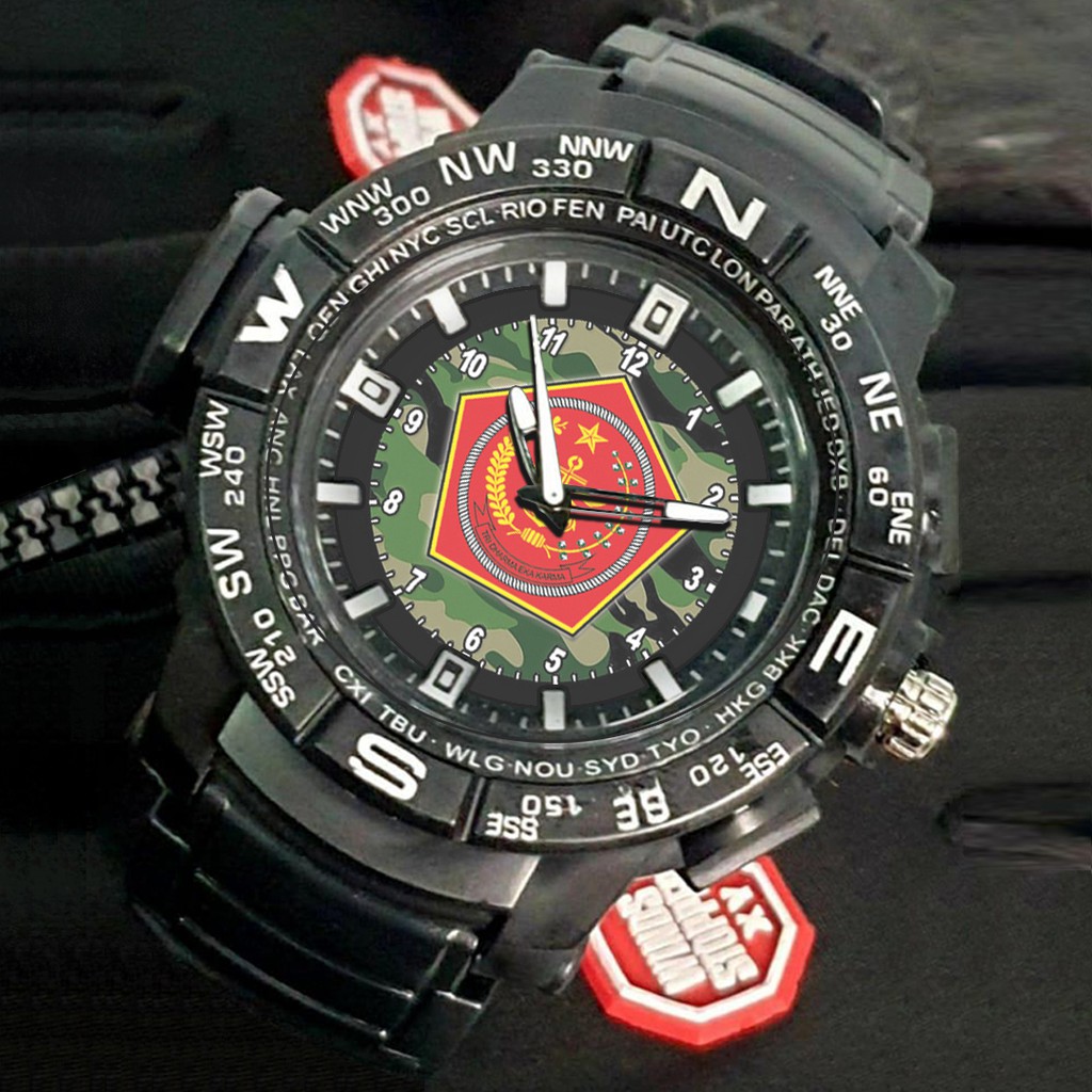 (EXCLUSIVE) Jam Tangan LOGO TNI motif 4 Sport Bagus