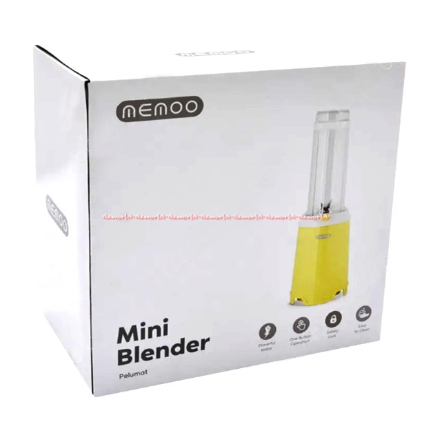 Memoo Mini Blender Yellow 0.6L Alat Pelumat Kuning Bisa Jadi Tumbler Memo Blender Listrik