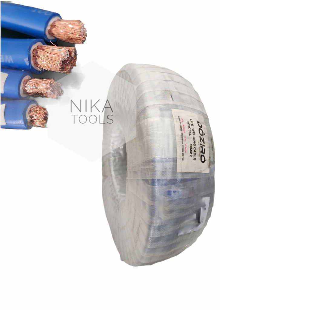 Kabel Las Biru 35mm Tembaga Welding Cable Copper Wire Doziro