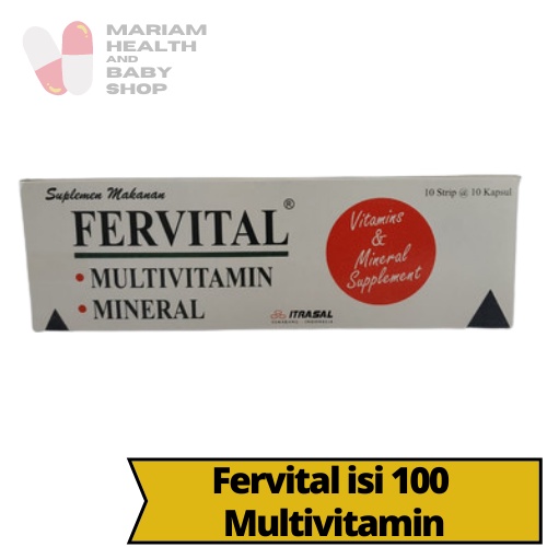 Fervital Box Isi 100 Kapsul | Multivitamin Dan Mineral