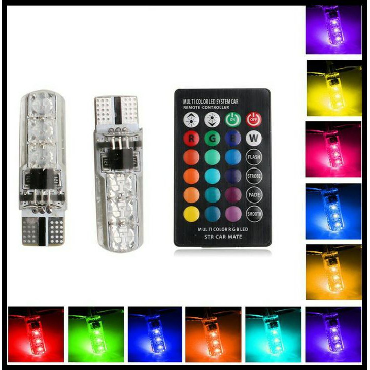 PAKET HEMAT LAMPU LED SENJA REMOTE T10 / LED SENJA REMOTE T10 RGB 