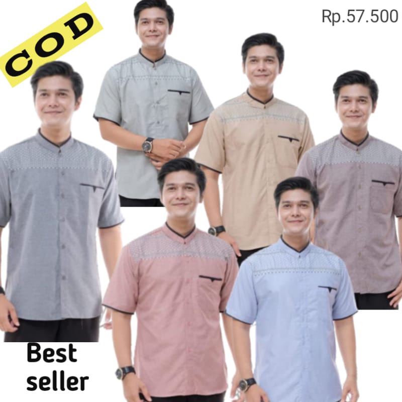 Baju Koko Sultan Pria Lengan Pendek  Katun Termurah Terlaris Fashion Muslim Pria Terbaru  Bisa Cod