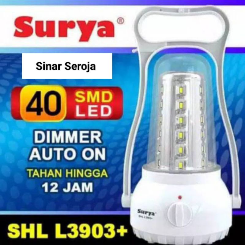 Lampu Emergency LED Surya 3903+/Lampu Darurat Buat Mati Lampu / Padam Lampu